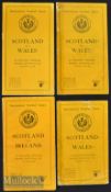 1951/1953 Scotland Home Rugby Programmes (4): The traditional 4pp illustrated orange issues from