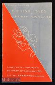 1959 British & Irish Lions in NZ Rugby Programme: 20pp edition for North Auckland’s turn to meet the