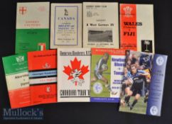 1958-2000s Rarer Tourists in the UK etc Rugby Programmes (9): Bridgend & Maesteg v Canada 1962; Glam