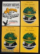 1979/1980 Australia v New Zealand Test Rugby Programmes (4): Compact attractive issues^ from the
