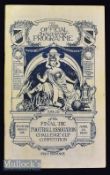 Scarce 1920 FA Cup Final Aston Villa v Huddersfield Town football programme date 24 Apr^ high