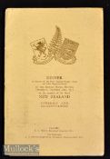 Scarce 1935 All Blacks Dinner Menu after Somerset/Glos at Bristol: Lavish semi-stiff covered 24pp ‘