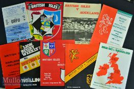 1977 British & Irish Lions in NZ Rugby Programmes (9): at Wairarapa-Bush^ Taranaki^ Manawatu/