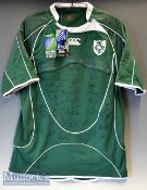 2007 RWC Ireland fully signed replica rugby jersey: Exc