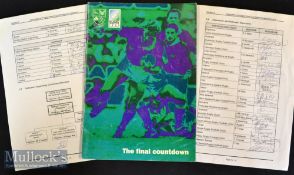 1995 Rugby World Cup in S Africa Official Preview/ Guide & Rare Officials Autograph Sheet (2): Large