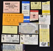 Scarce Wales Away Rugby Tickets (13): Between 1975 and 2009^ some whole^ some stubs^ tickets from