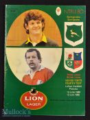 1980 British & Irish Lions to S Africa Rugby 4th Test Programme: Very large handsome edition for the
