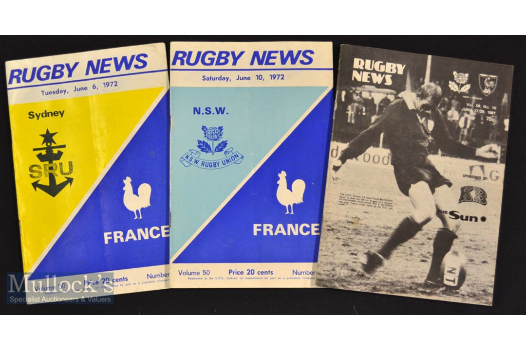 1972/1981 France in Australia Rugby Programmes (3): Rugby News issues for the touring Tricolores’