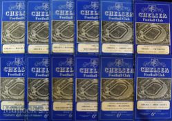 1952/53 Chelsea home football programmes including Derby County^ Portsmouth^ Blackpool^ Aston Villa^