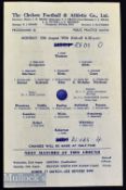 1956/57 Chelsea Public Practice Match football programme date 13 Aug^ Blues v Reds^ single sheet^