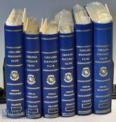 Collection of Chelsea 1979-1985 home football programmes with season ticket booklets (incomplete) to