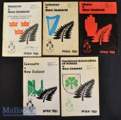 1974 NZ All Blacks in Ireland Rugby Programmes (5): Issues from each of the four provinces at