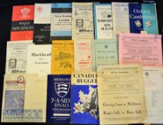 1953-4 Bumper Bundle of Rugby Programmes etc (19): Terrific selection from one season^ with five