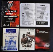1996-2016 Wales Overseas Rugby Programmes (4): Harder to obtain quartet^ v Victoria (Australia)