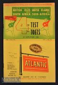 Scarce 1955 British & Irish Lions Test Rugby Programme: Much desired 4th Test programme from Port