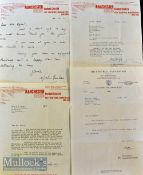 Manchester United Signed Official Letters: Three letters a reply from the club dated 22nd December