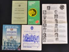 1958-1986 Barbarians v Clubs Rugby Programmes (4): Some quite scarce^ the editions from East