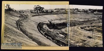Photograph of Construction of the Centennial Football Stadium^ Uruguay depicts works of land
