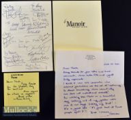 Menu for the 67th Birthday of Monte Fresco: Sports Photography Journalist lot includes a letter from
