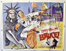 Original Movie/Film Poster They Call Me Bruce 1982 measures 40x30 with light creases^ folds^ o/w