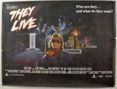 Original Movie/Film Poster They Live - 40 X 30 Starring Roddy Piper^ Keith David^ Meg Foster