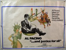 Original Movie/Film Poster And a Justice for All - 40 X 30 Starring Al Pacino issued by Columbia
