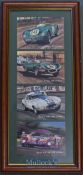 4x Golden Era Jaguar Le Mans Racing Postcards c1995– to incl No.1 Jag C Type winning the ’53 le