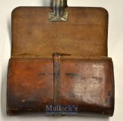 Vic Large Leather Salmon Fly Wallet Prize – gilt embossed to the inside panel D.A.C (Dundee