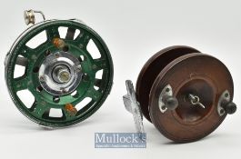 James Heddon ‘Winoma’ 5” side casting reel twin handle^ ventilated construction^ narrow drum^ bobbin