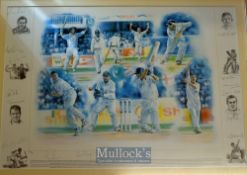 2001 ‘Victorious England to Pakistan and Sri Lanka Winter Cricket Tour’ Signed Ltd ed print no.