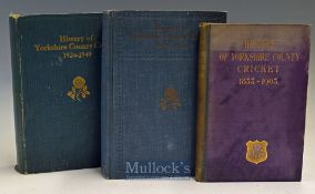 Yorkshire County Cricket Club History Books (3) – complete trilogy to incl Vol. I by the Rev R.S.