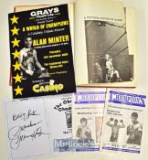 Marvin Hagler Undisputed Middleweight Boxing Champion of The World signed Dinner Menu et al (9) –