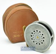 Hardy Bros Alnwick “The Perfect” Dup MK.II 3 3/8” alloy trout fly reel - smooth brass foot “slight