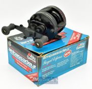ABU Garcia Ambassadeur Royal Express I multiplier bait casting reel LH crank in black^ 020003 marked