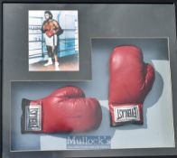 Muhammad Ali World Heavyweight Boxing Champion signed boxing glove picture frame display and