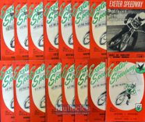 Collection of Exeter Falcons Speedway programmes from 1965 (21) incl mostly League I^ plus World