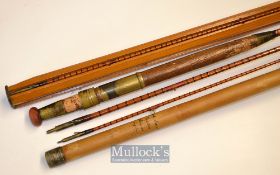 Interesting early Hardy split cane fly rod in fitted wooden rod transformer and a Hardy Bros Alnwick