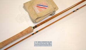 Fine Pezon et Michel Grilse Parabolic split cane fly rod – 10ft 6in 2pc line 8/10# - 27” bulbous