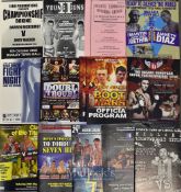 Collection of Professional Big Fight Boxing Programmes and Broad sheets for events held in the Black