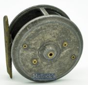 Hardy Bros Alnwick “The Uniqua” Dup Mk II 3.5” alloy salmon fly reel -ribbed brass foot^ constant