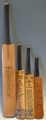 4x 1950/60s Autographed Miniature Cricket Bats – facsimile signatures to incl Australia 1953 & 1961;