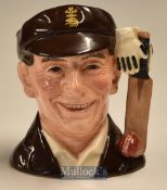 Jack Hobbs Royal Doulton Cricket Character/Toby Jug c1998–ser. no D7131 ltd ed no 53/5000 – modelled
