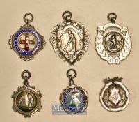 Interesting collection of 6x Silver and Silver and Enamel Cricket Medals from 1899 to 1933 – 2x 1899
