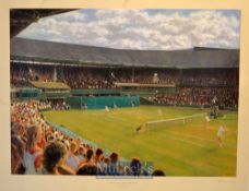 Wimbledon Lawn Tennis Championship signed ltd ed colour print by Edward Dawson titled The Centre