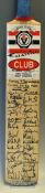1999 Flood Lit One day Match Lancashire v Warwickshire Signed Cricket Bat - signatures including