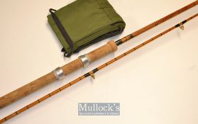 Fine unnamed J.S Sharpe Aberdeen Scottie Brand “The River Stalker” split cane Avon style rod -10ft