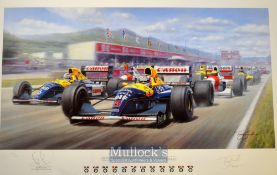 Nigel Mansell 1992 Formula One World Champion signed ltd ed. by Tony Smith and Mansell – titled “ Il