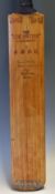Len Hutton (England & Yorkshire Cricketer) personally signed used cricket bat - Gradidge “Len Hutton