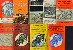 Interesting Run of Wimbledon Internationale Speedway Tournament Programmes from 1963 to 1975 –