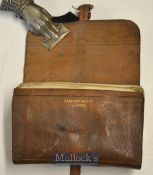 Hardy Bros Alnwick Leather Pigskin Fly wallet – with both parchment envelopes for flies and casts^